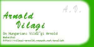 arnold vilagi business card